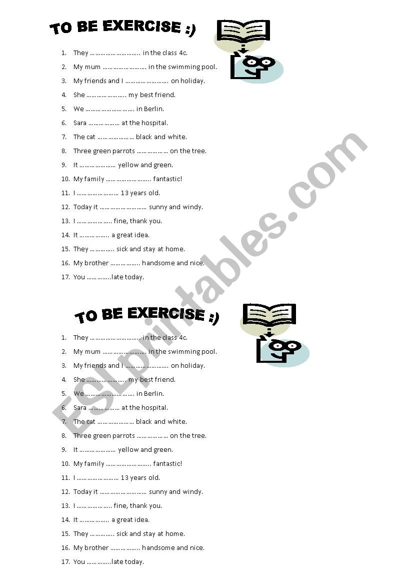 TO BE EXERCISE worksheet