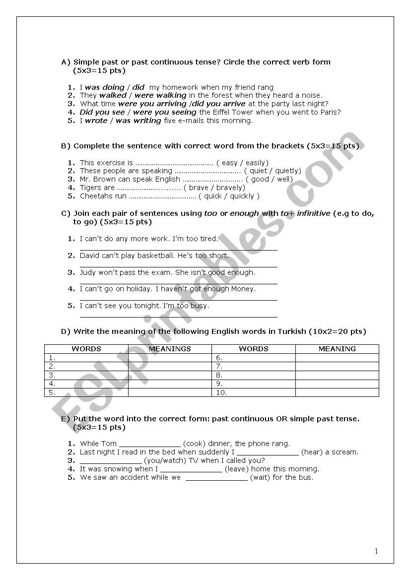 General Review 3 worksheet