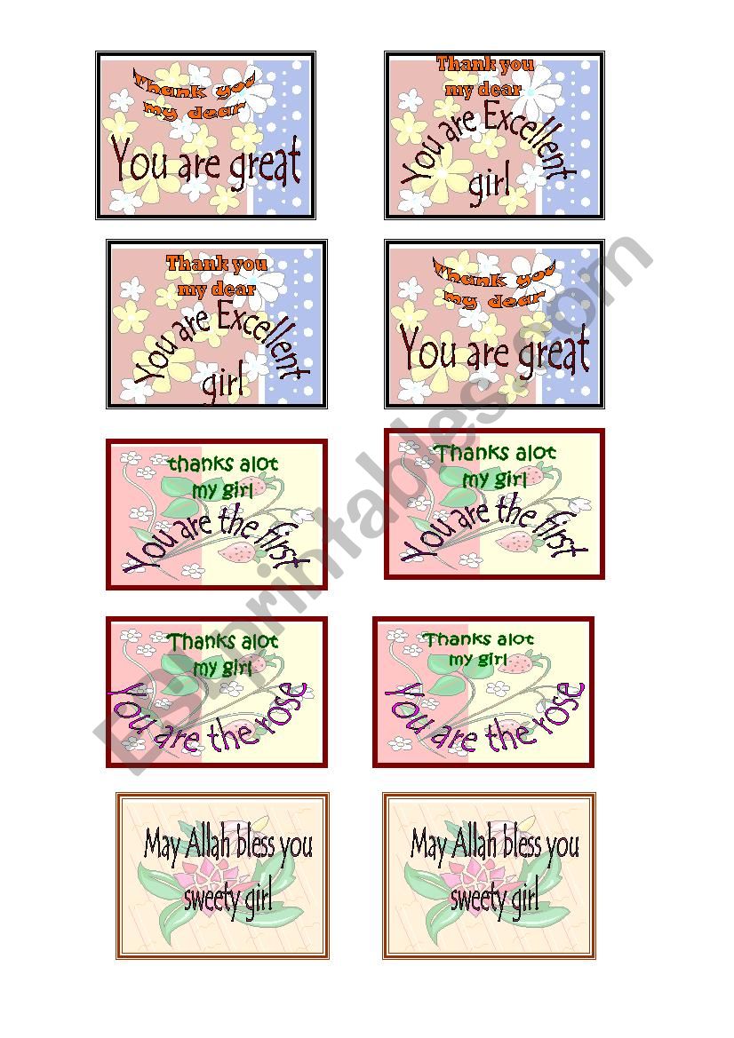 encouragement sheet worksheet