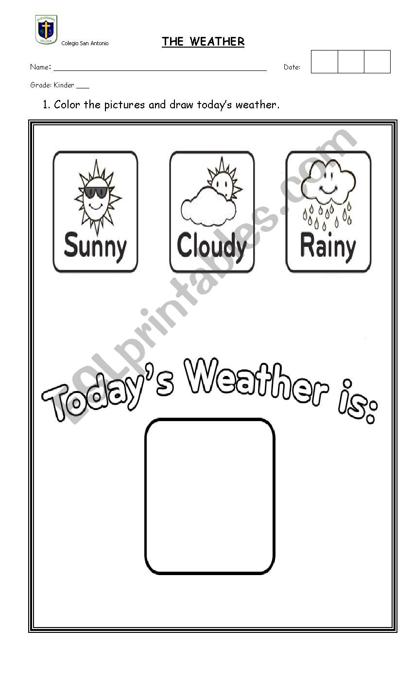 Weather worksheet