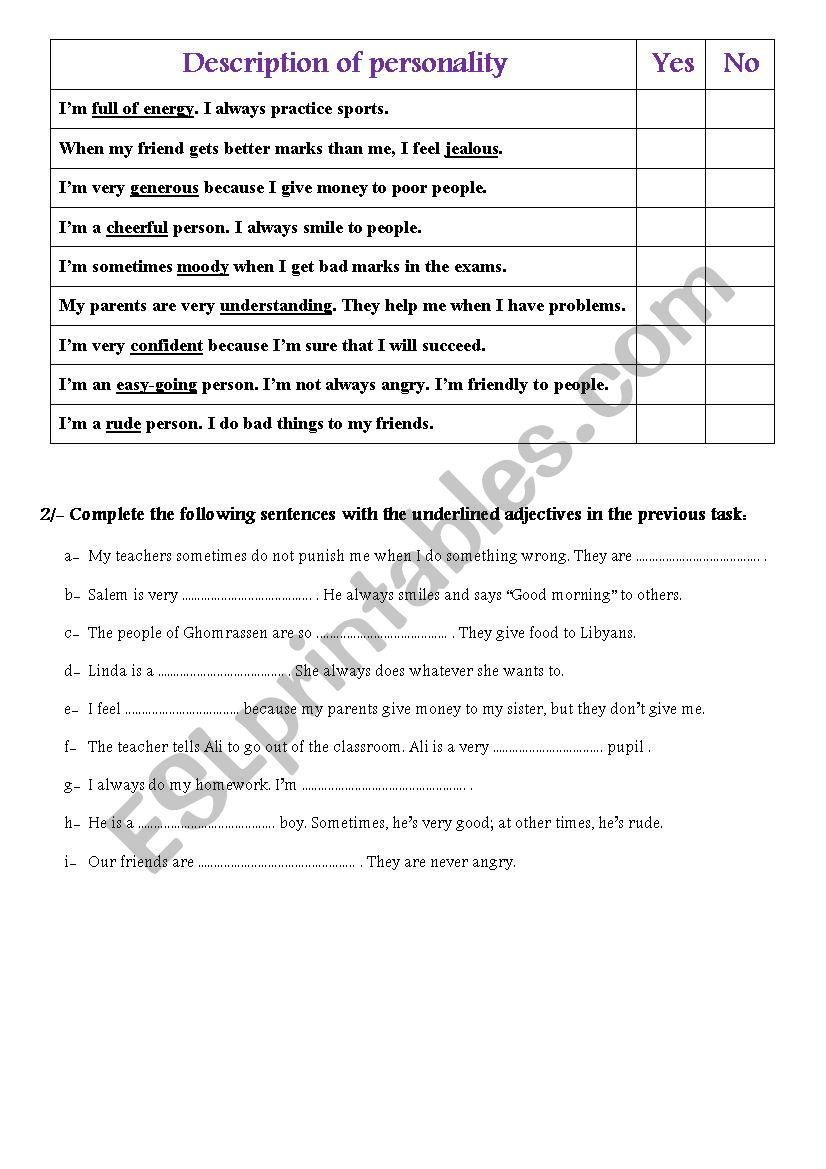 happy party worksheet