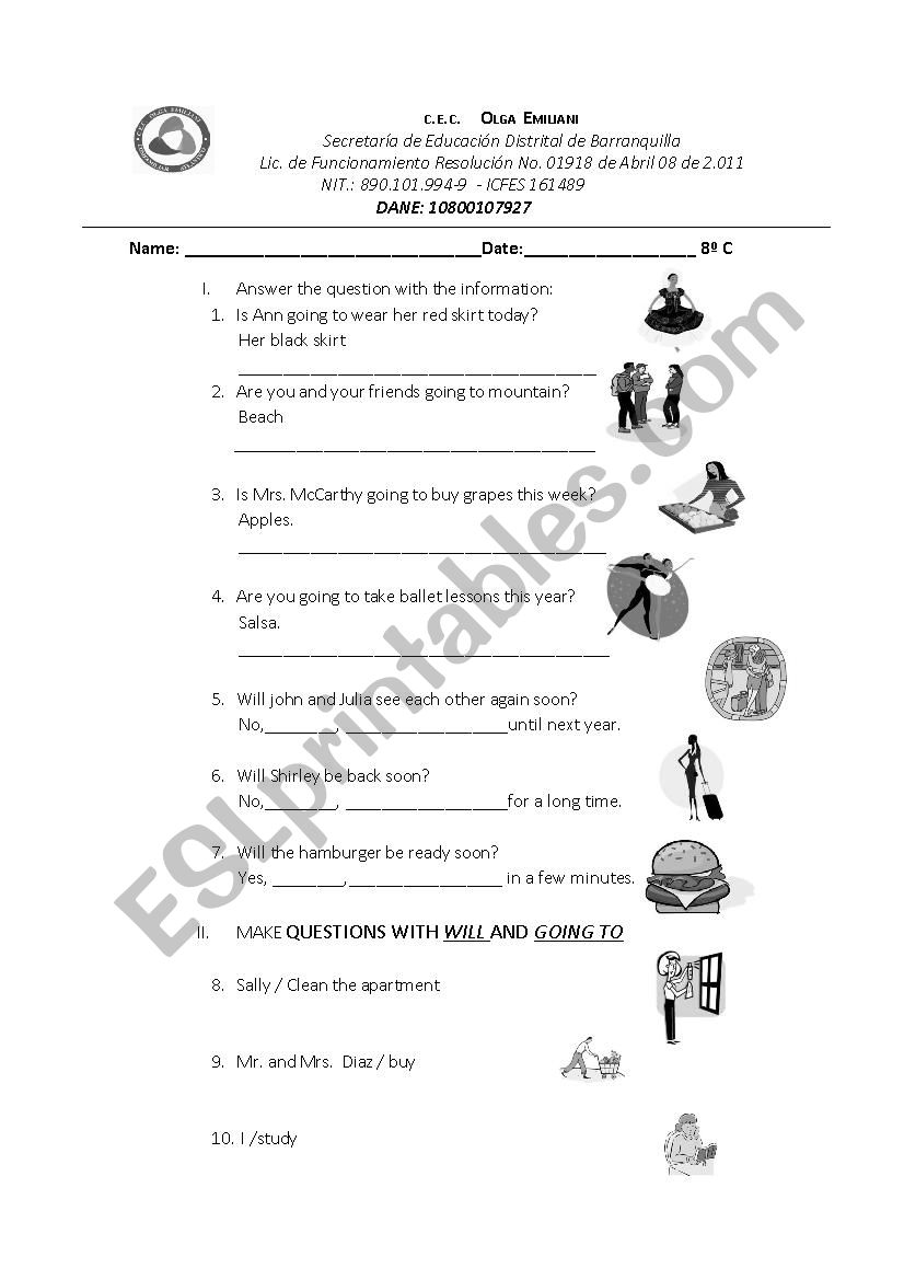 future worksheet