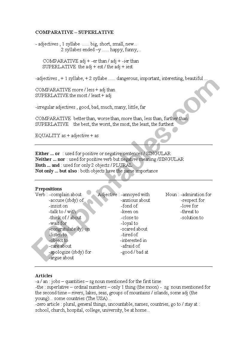 grammar PET worksheet