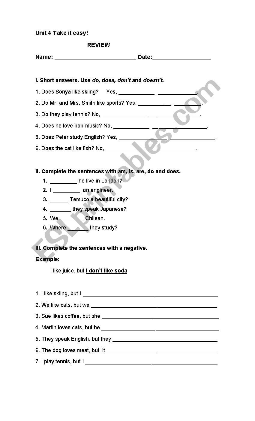 handout  worksheet