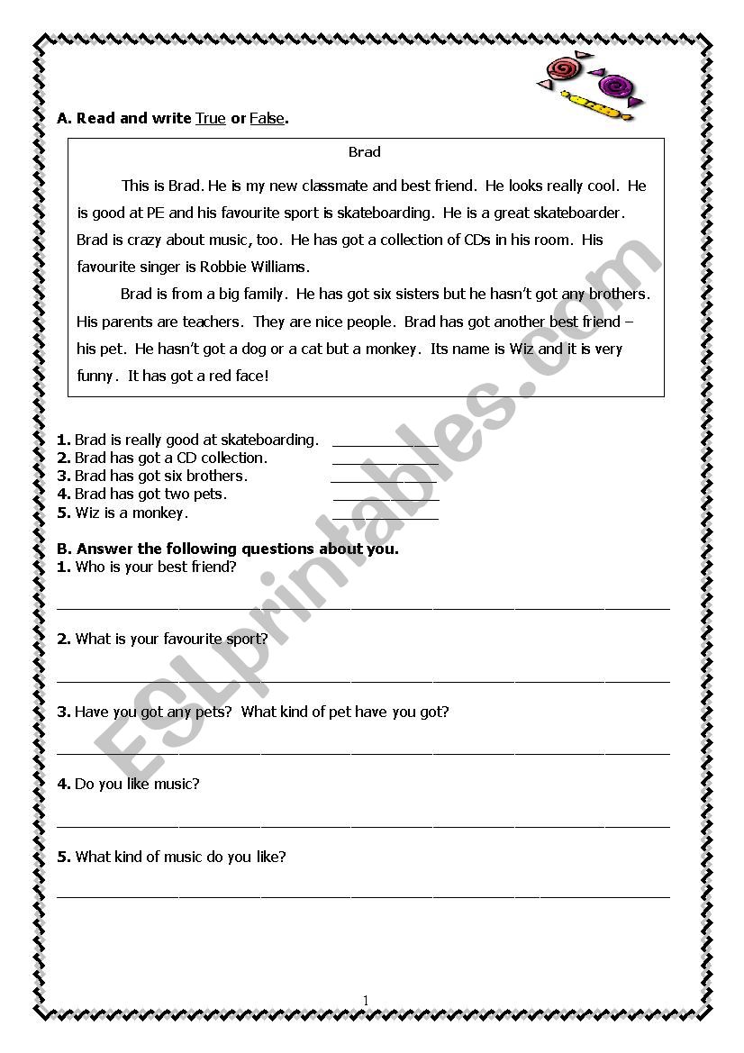 Reading exercises  worksheet