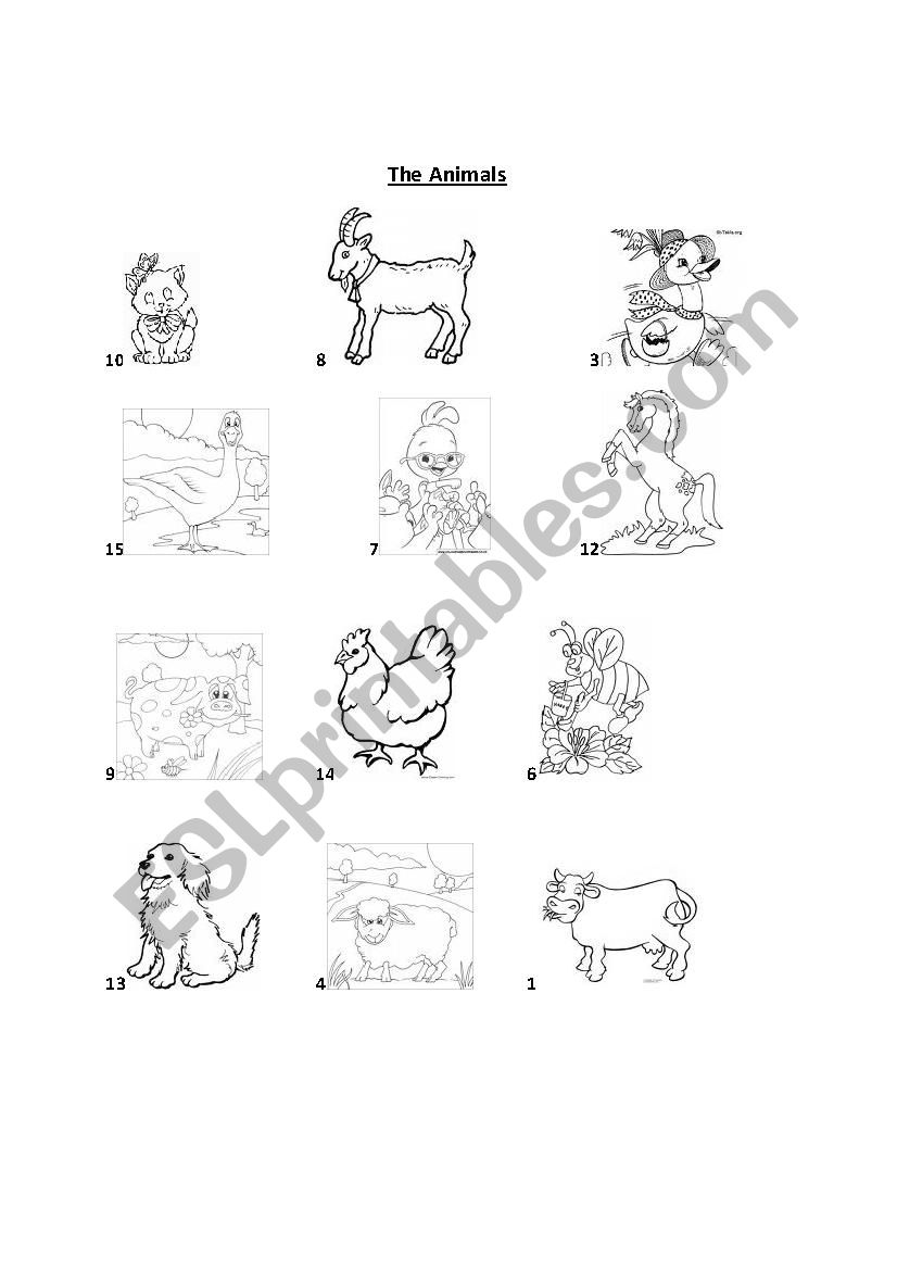 Farm Animals worksheet