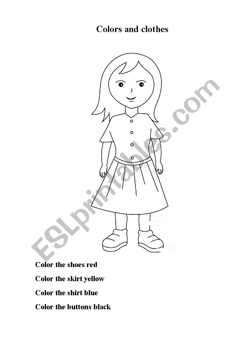 Colors and clothes worksheet