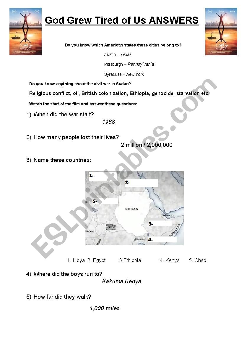 god grew tired of us lesson plan