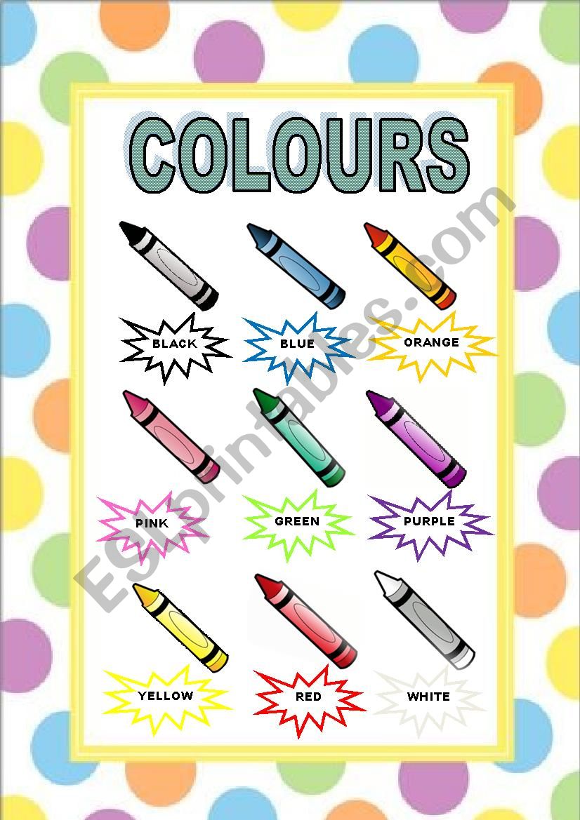 colours worksheet