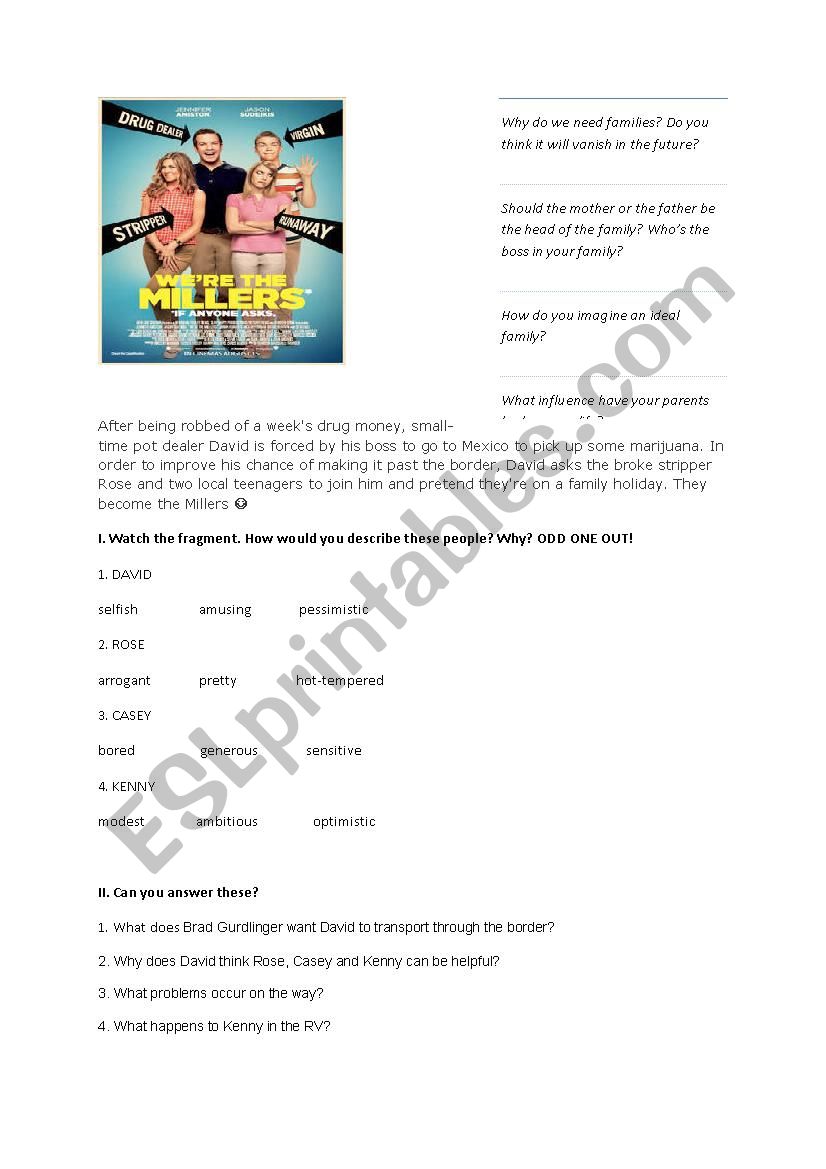 Were the Millers film worksheet