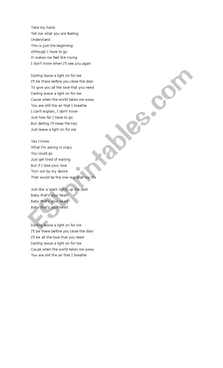 Song worksheet