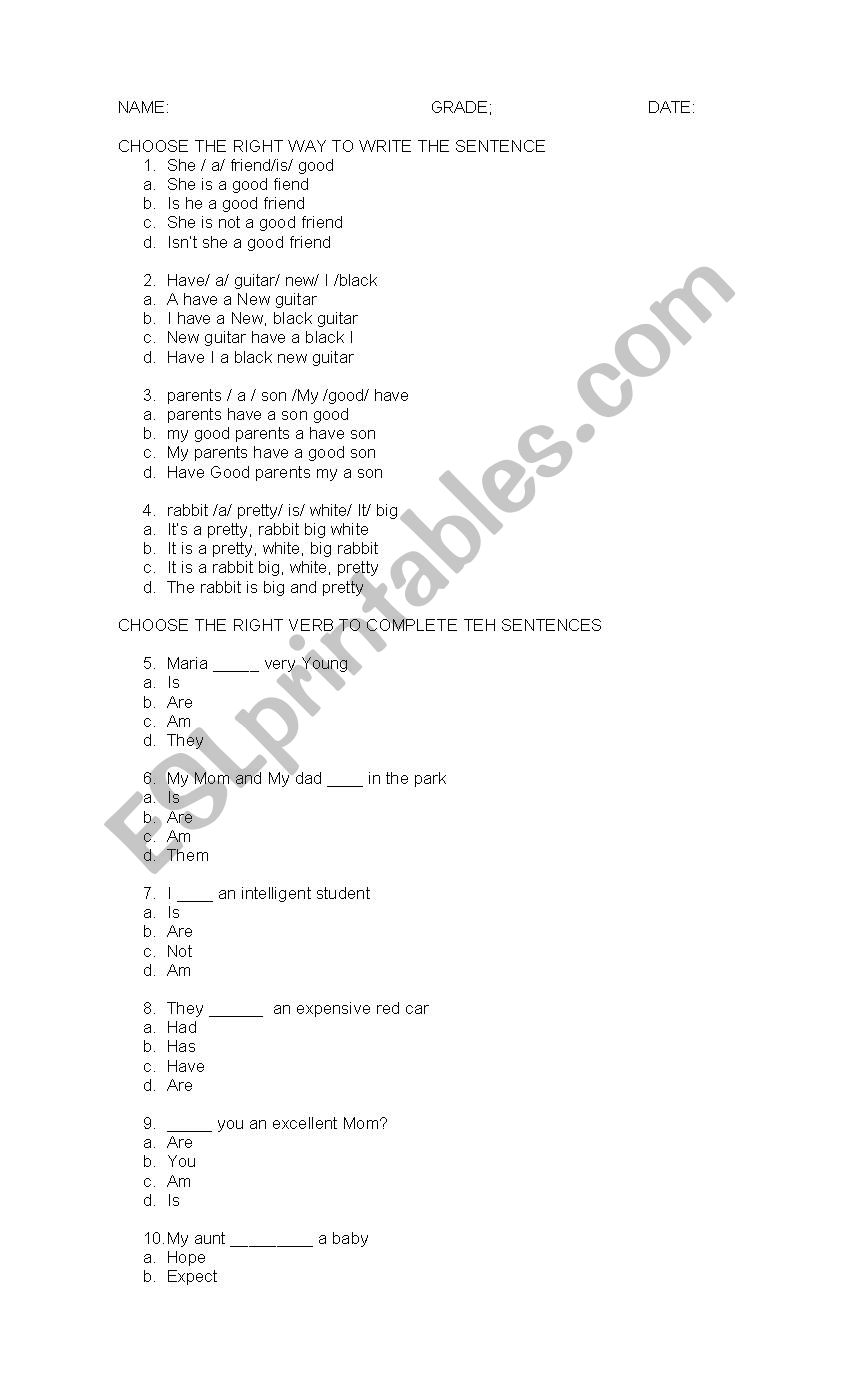 simple present worksheet