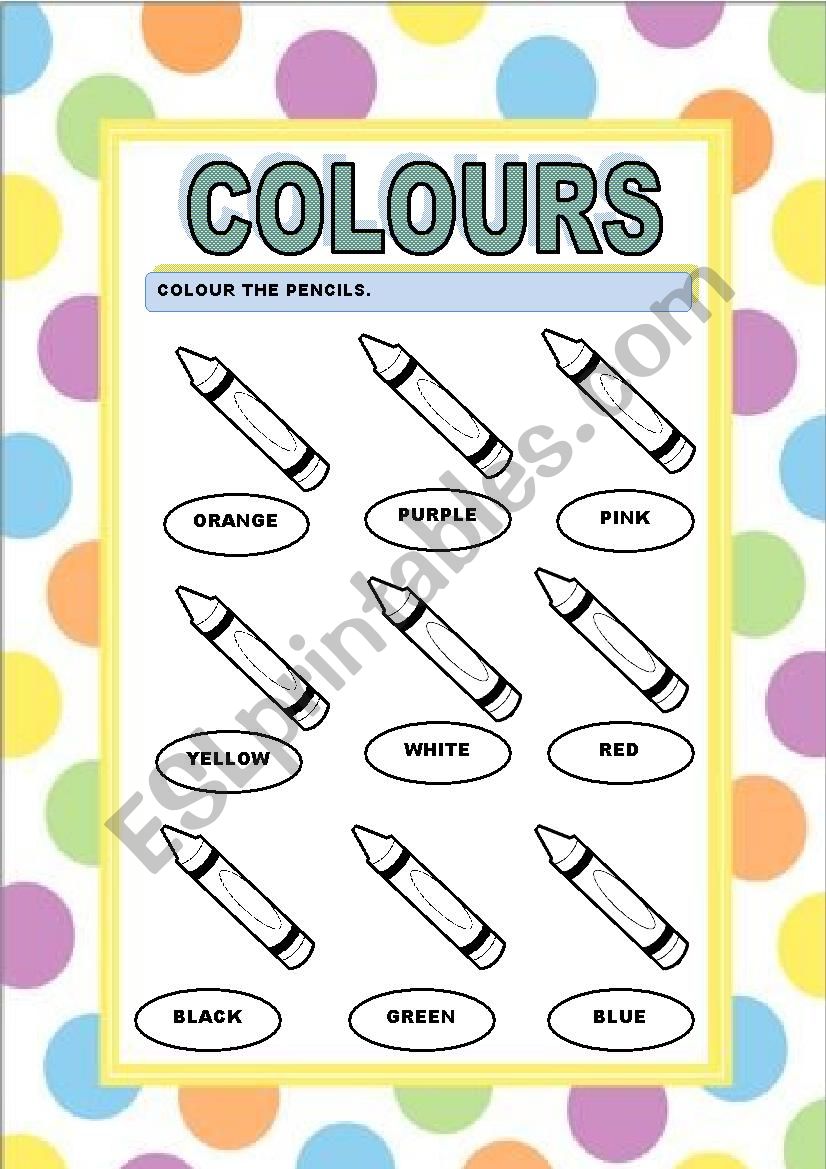 Practise the colours worksheet