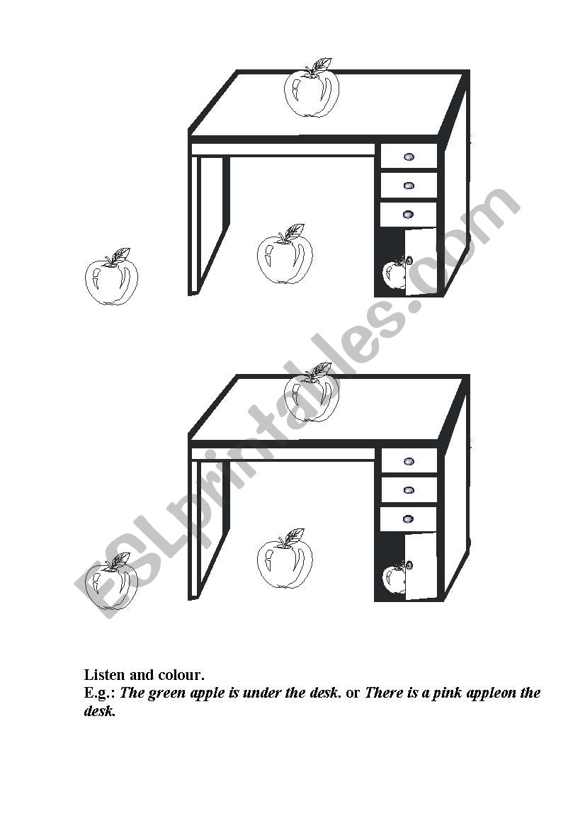 prepositions of place worksheet