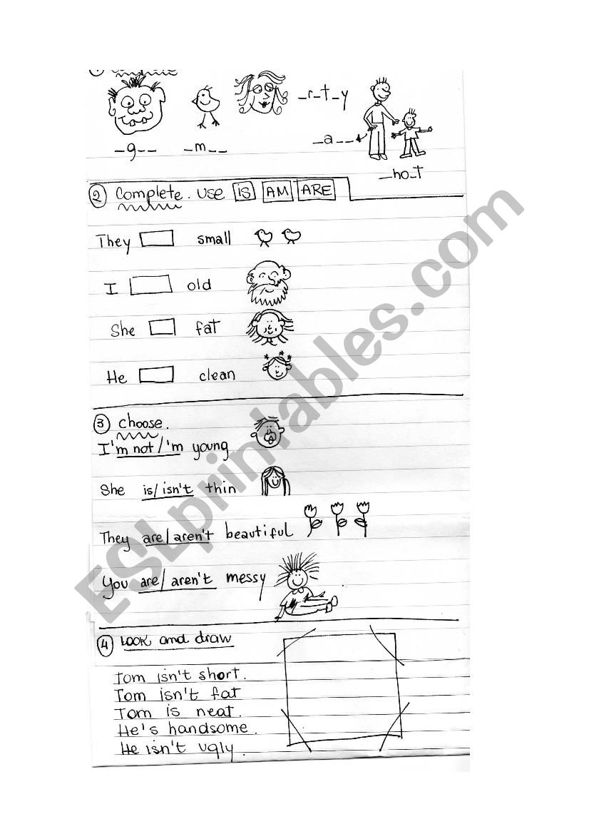 description children to be worksheet