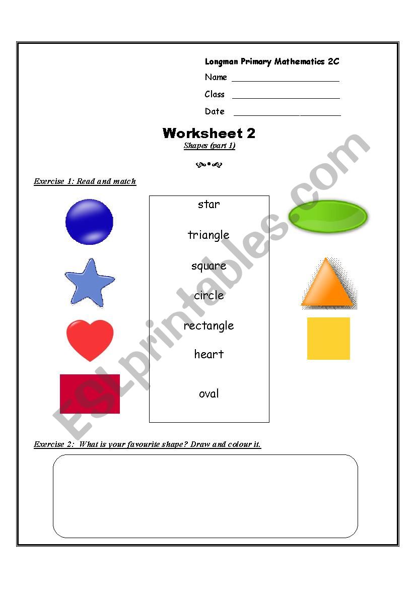 Shapes worksheet worksheet