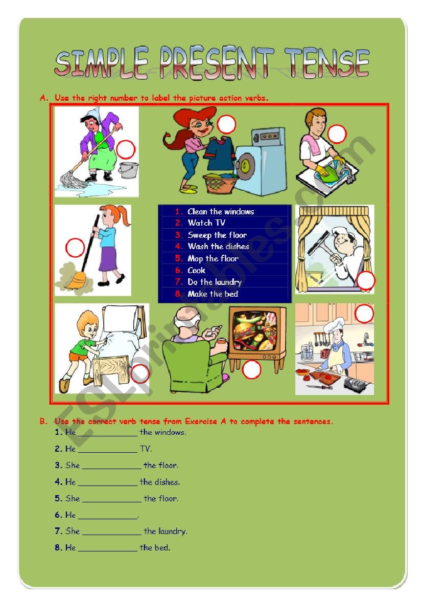 Simple Present Tense worksheet