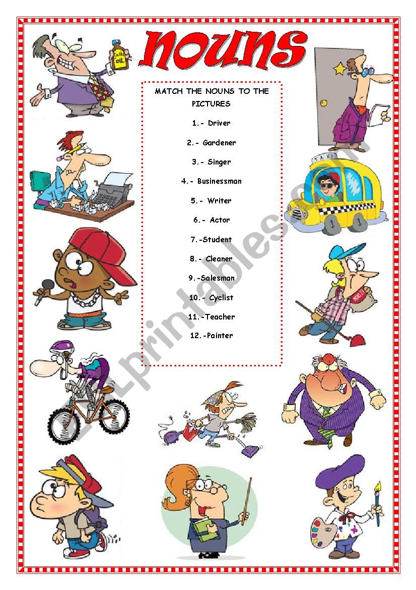 NOUNS worksheet