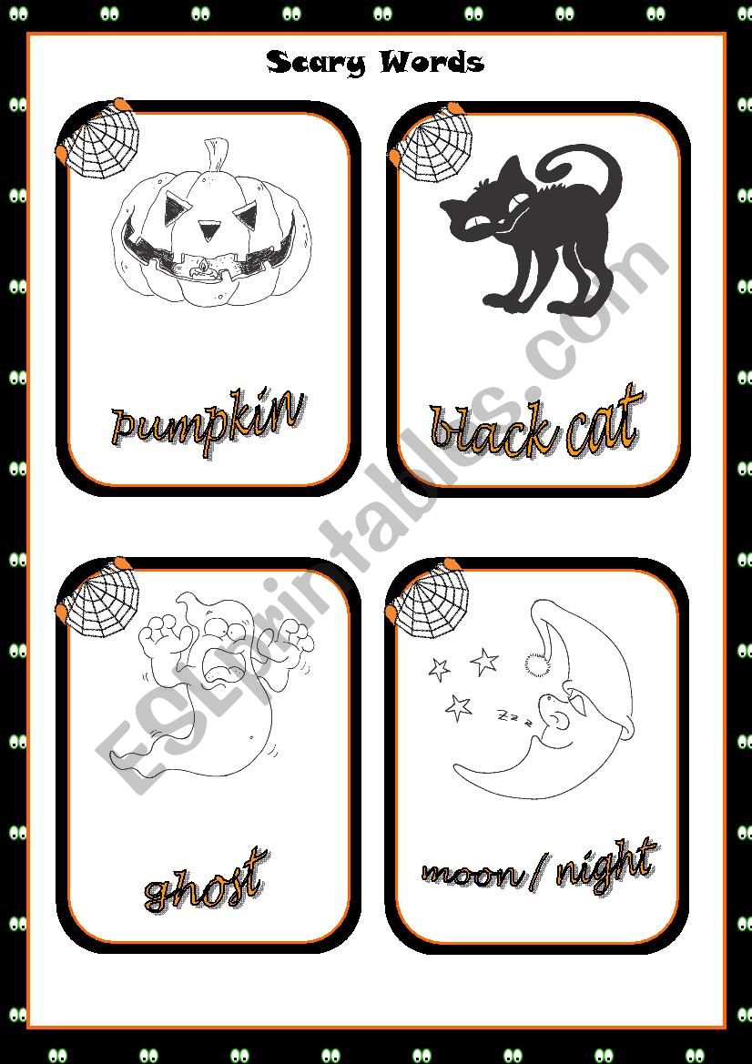 Spooky Words worksheet