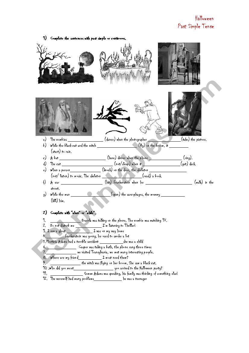 Halloween worksheet