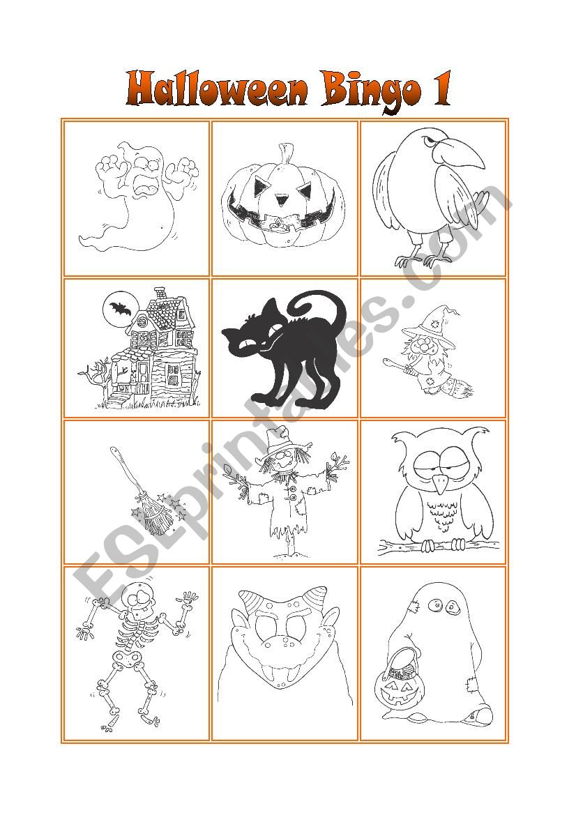 Halloween Bingo worksheet