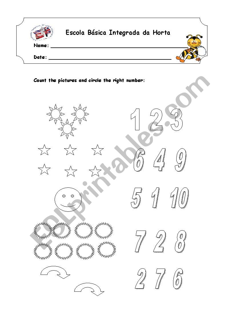 Numbers worksheet