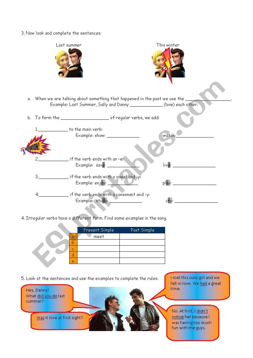 Past Simple 2/2 worksheet