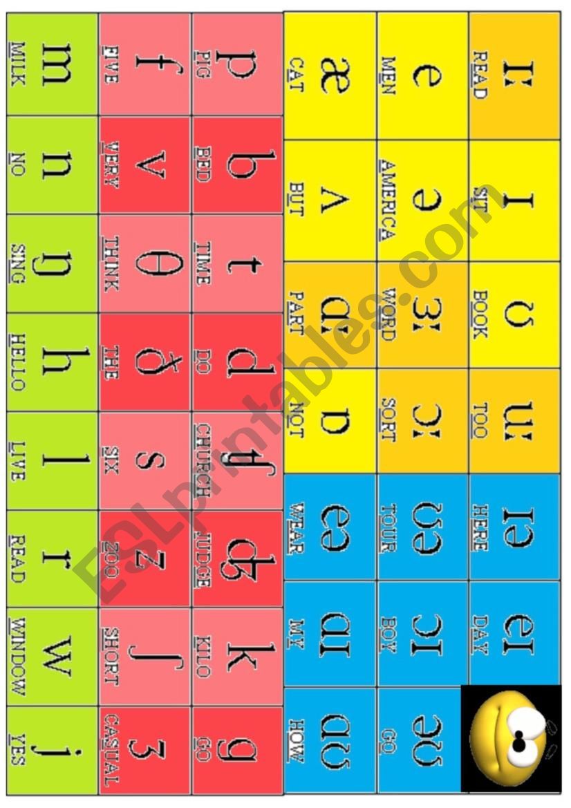 Color soundboard worksheet