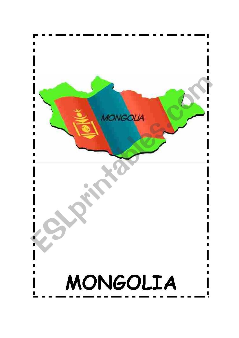 countries and flags around the World. 10 flashcards.Vol2