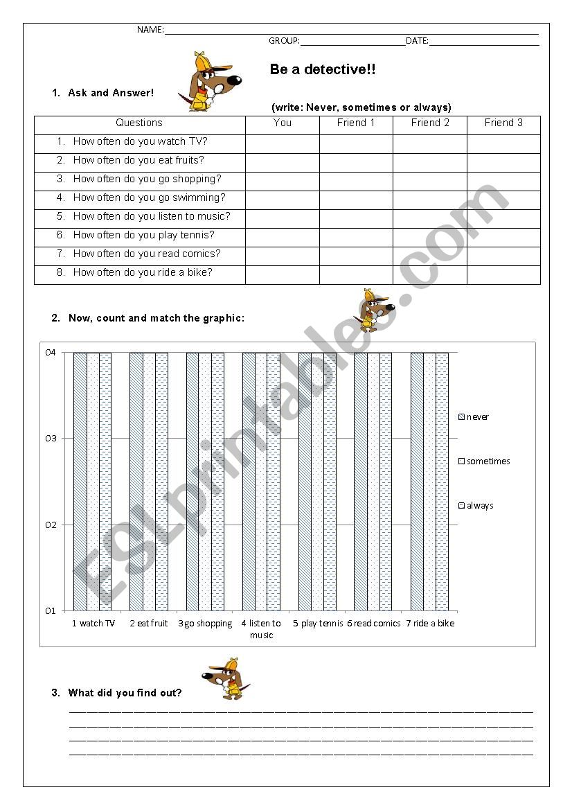 How often - Graphic worksheet