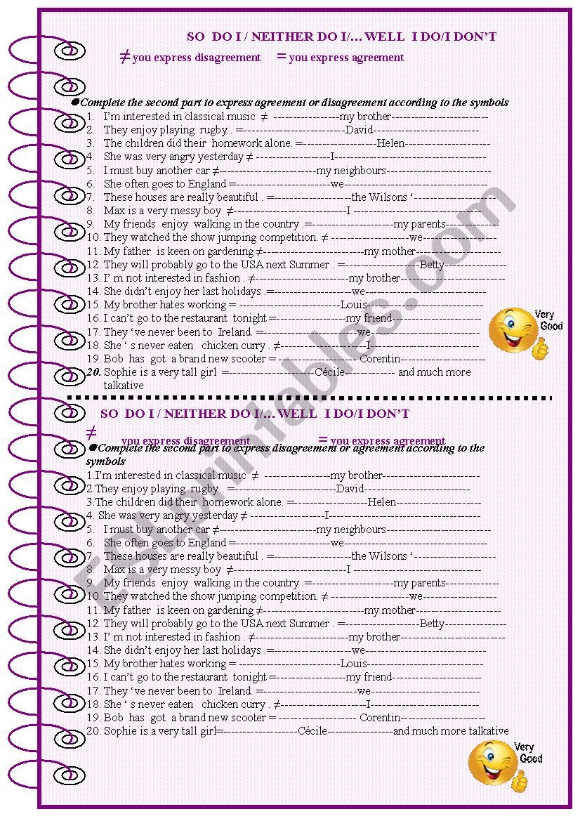 Tags : Exercise worksheet