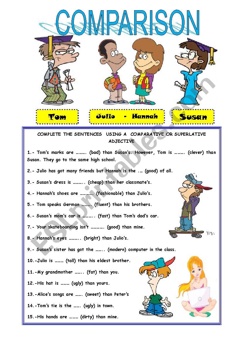 COMPARISON worksheet