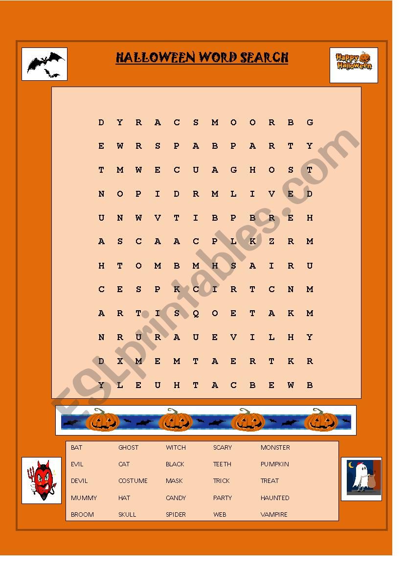 HALLOWEEN PUZZLE worksheet