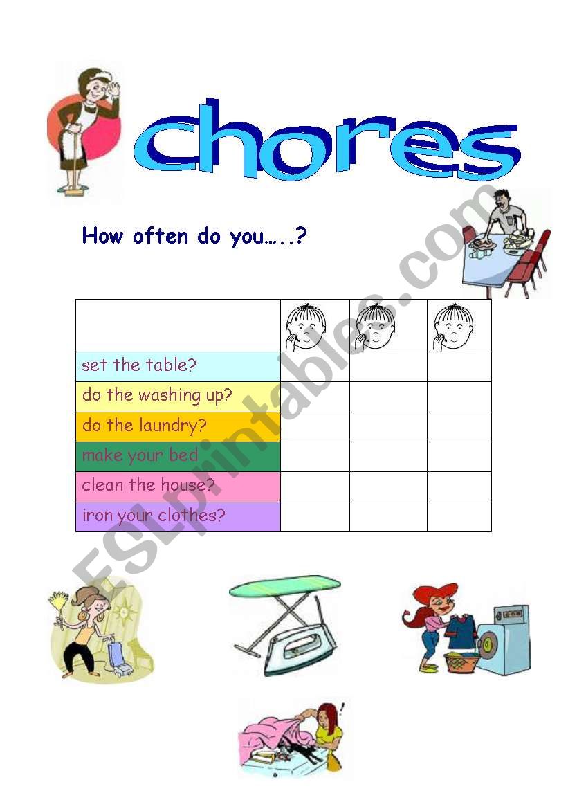Chores worksheet