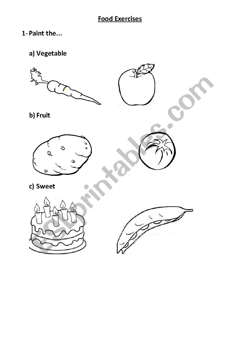 Food Exercises worksheet