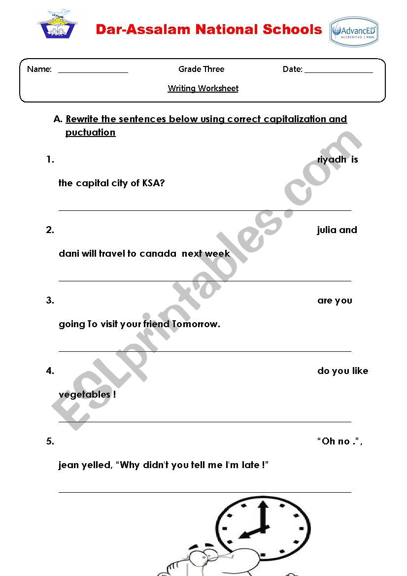 proof Reading  worksheet