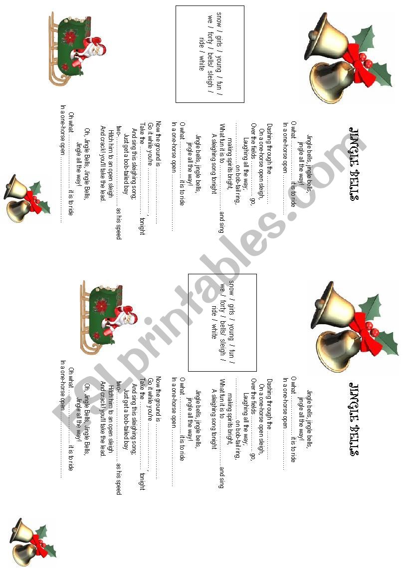 Jingle Bells worksheet