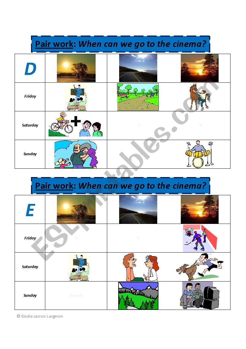 letÂ´s do something together (go to the cinema) - Group work part 2