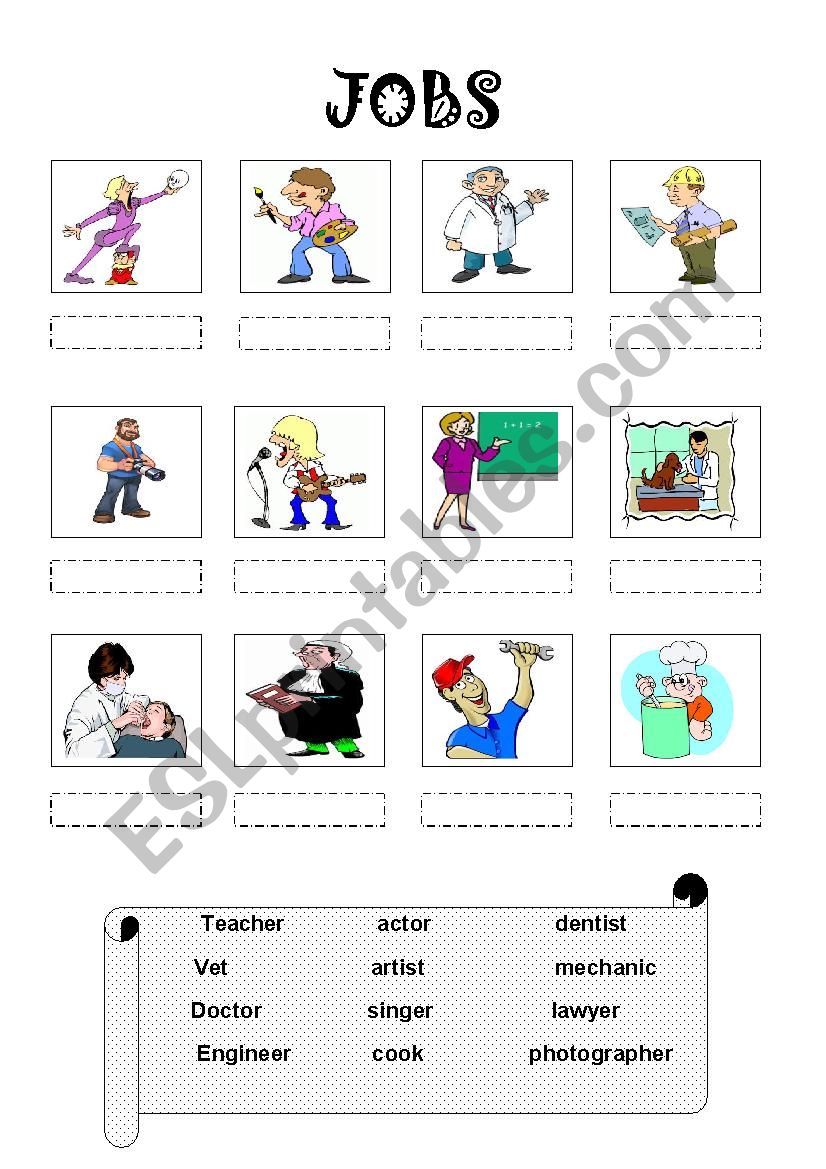 jobs worksheet