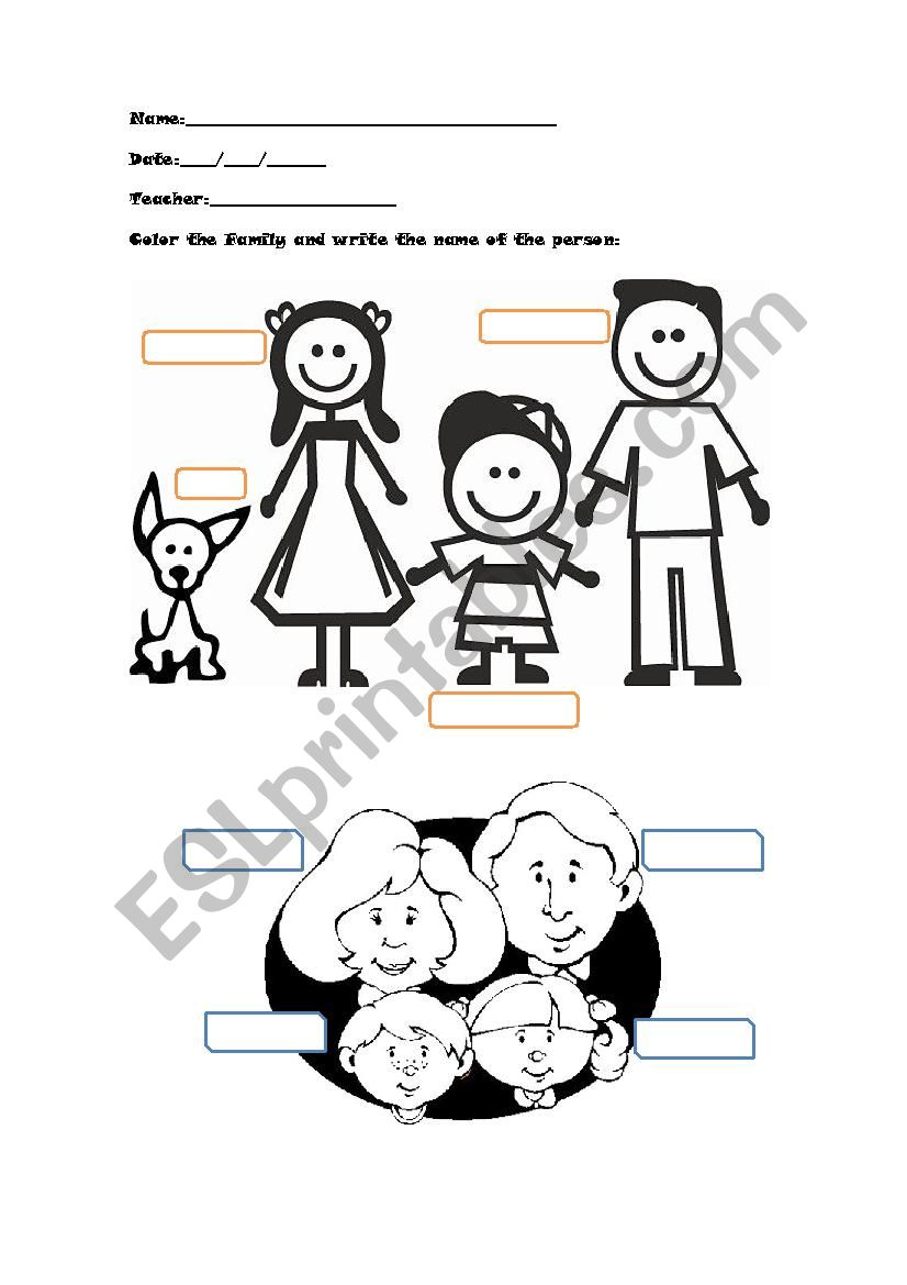 Family worksheet