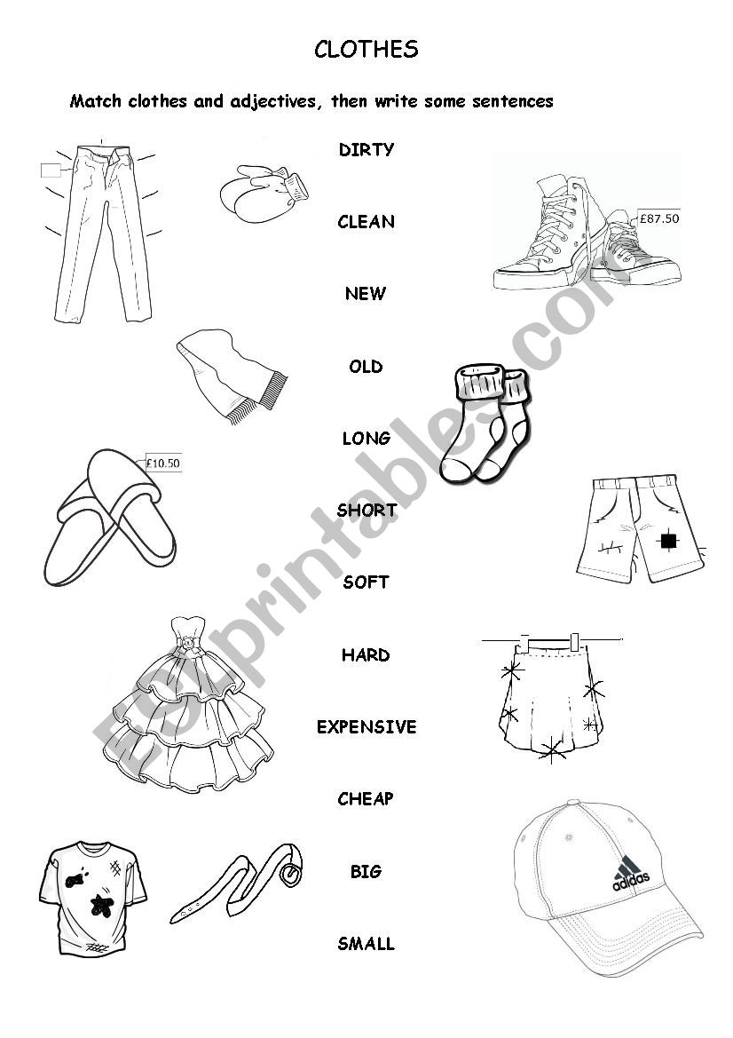 CLOTHES worksheet