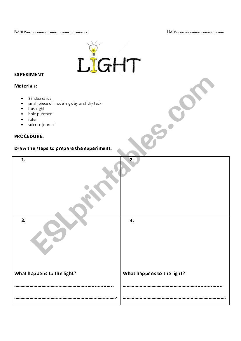 Light worksheet
