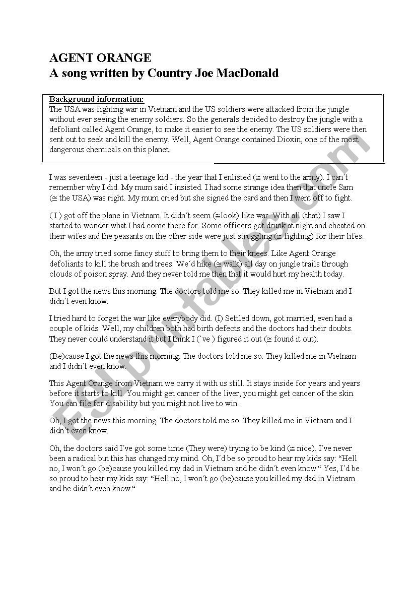 The nature of war worksheet