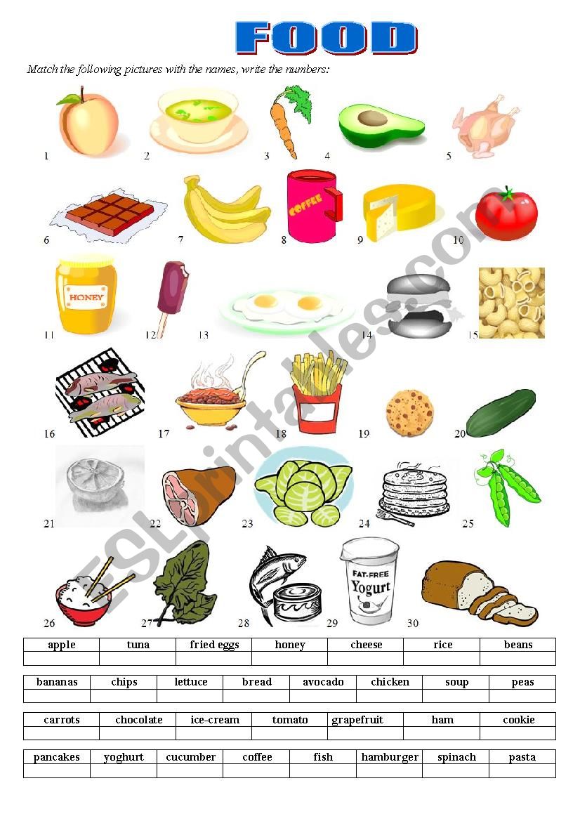Food - ESL worksheet by Armel