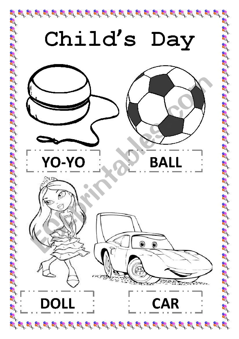 Toys worksheet