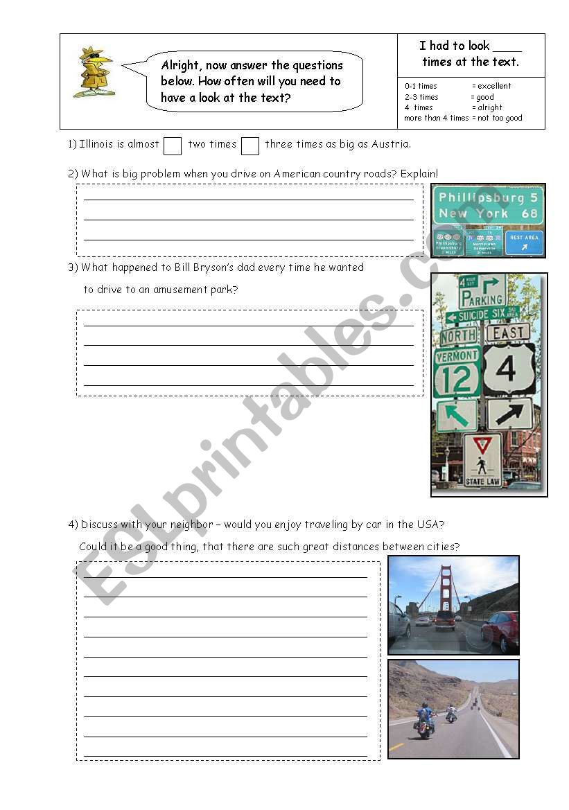 Which way now? worksheet