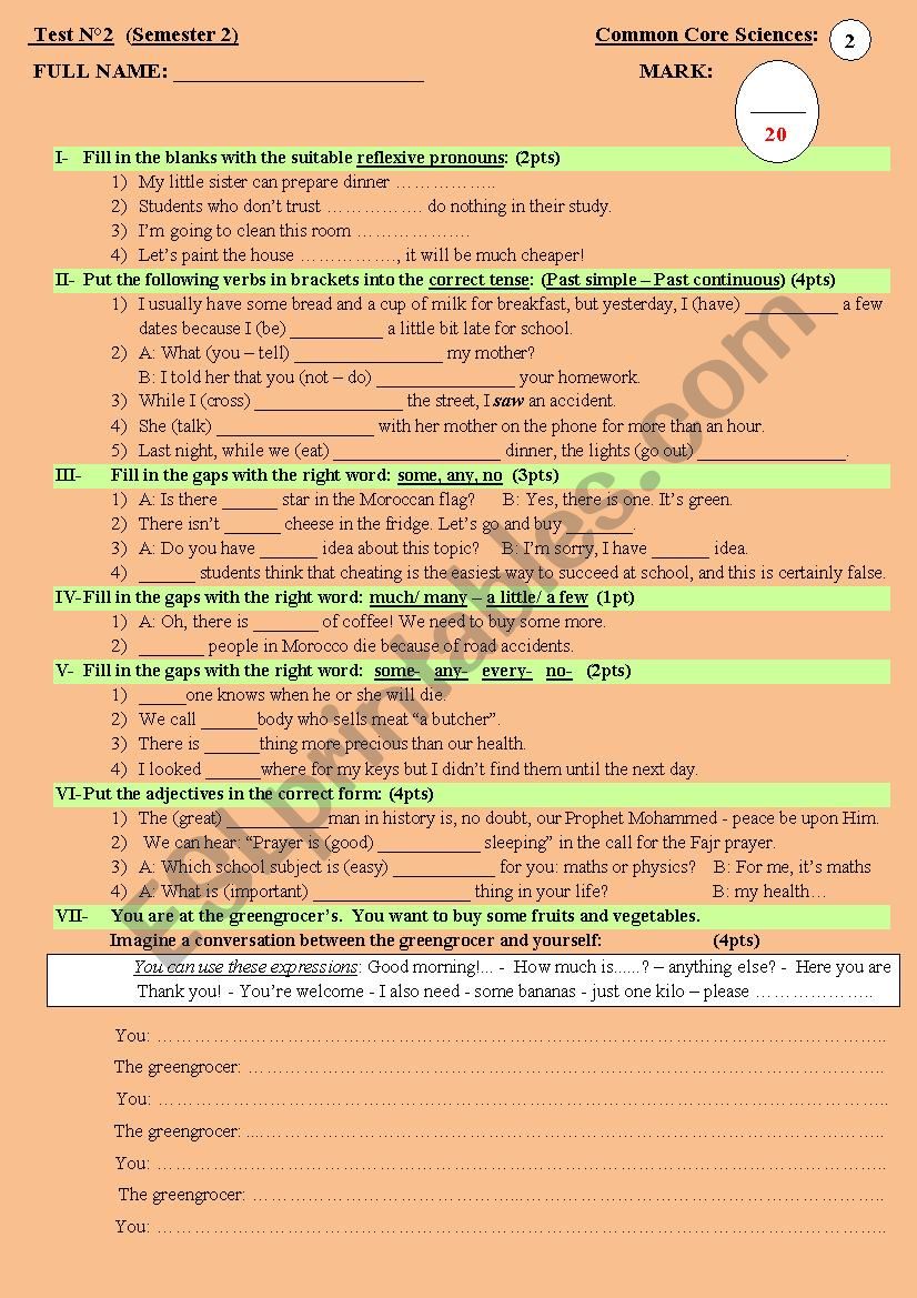 A nice quiz for common core sts (elementary) in Morocco (3)