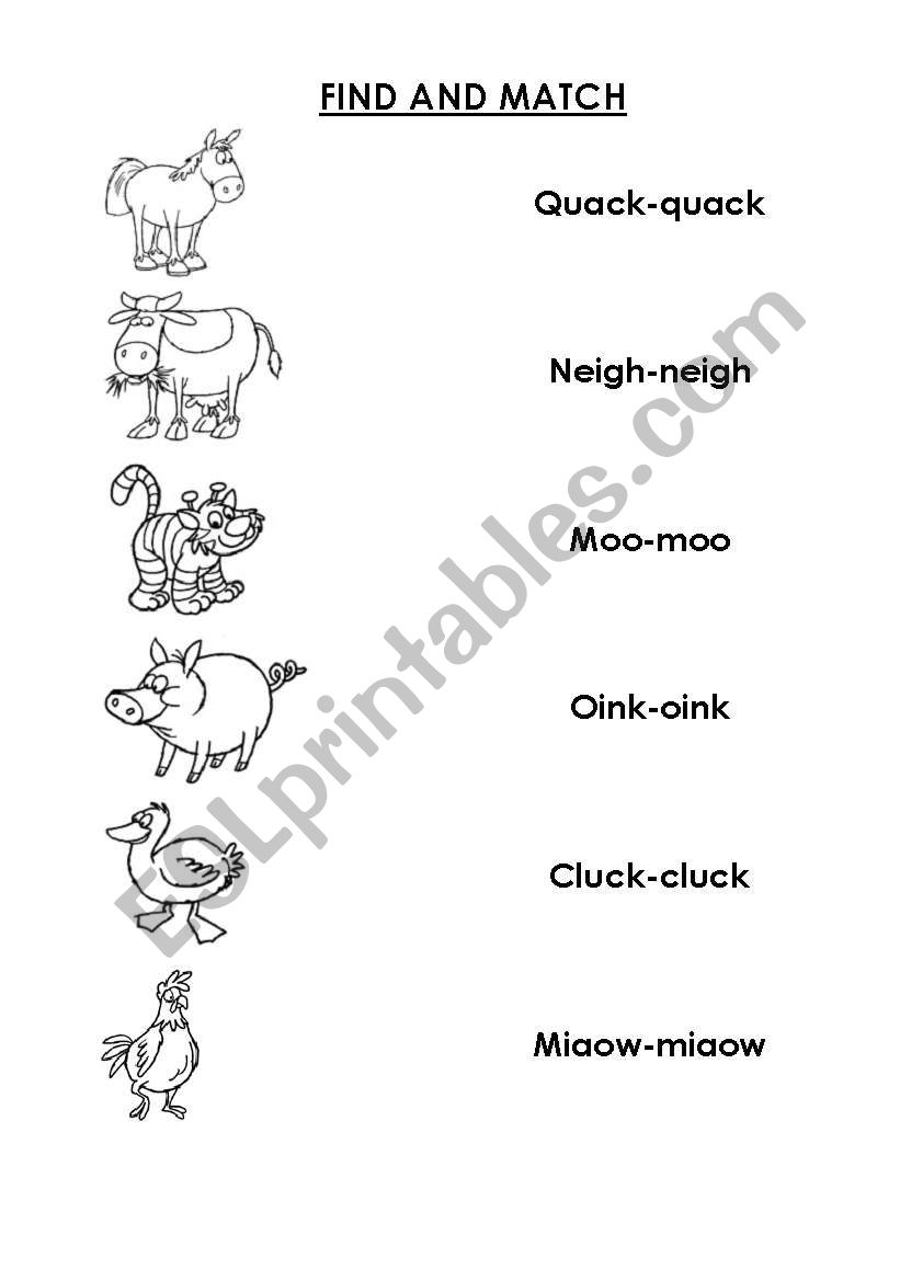 Animal Sounds worksheet