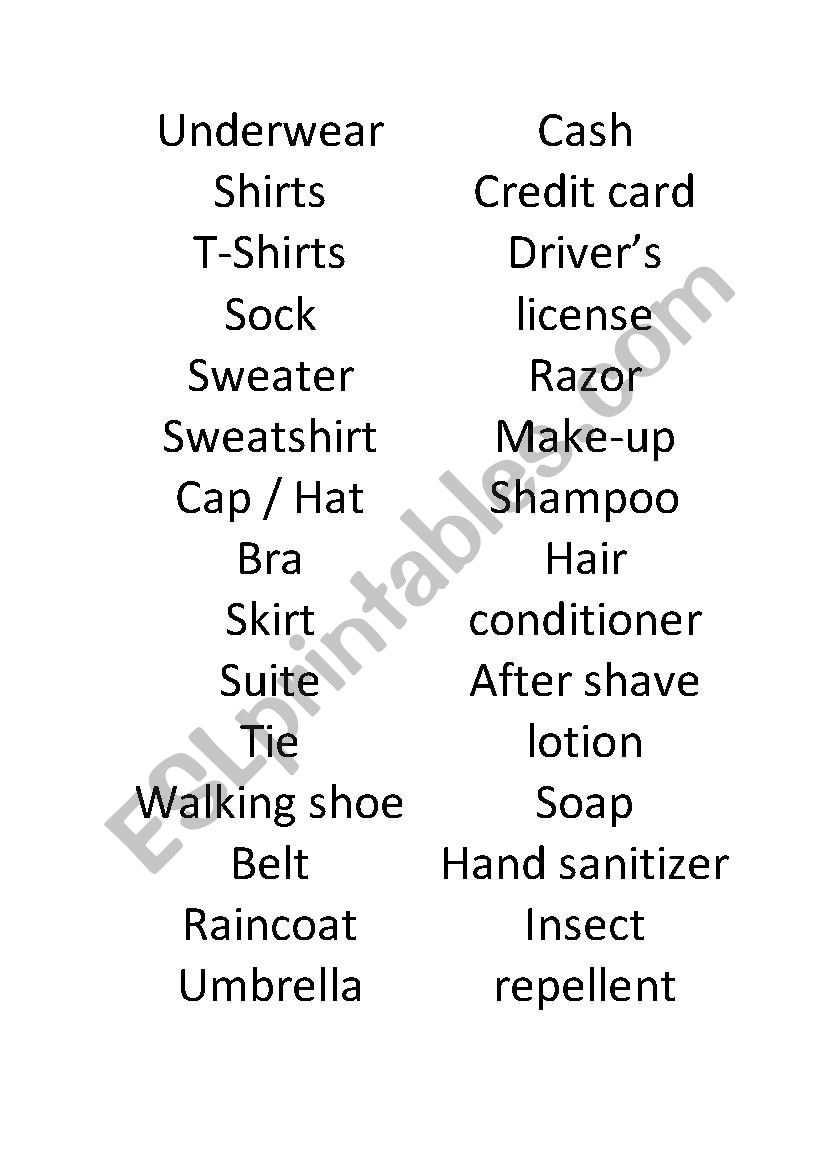 Countable and uncountable packing game - ESL worksheet by aldanam Countable and uncountable packing game - ESL worksheet by aldanam