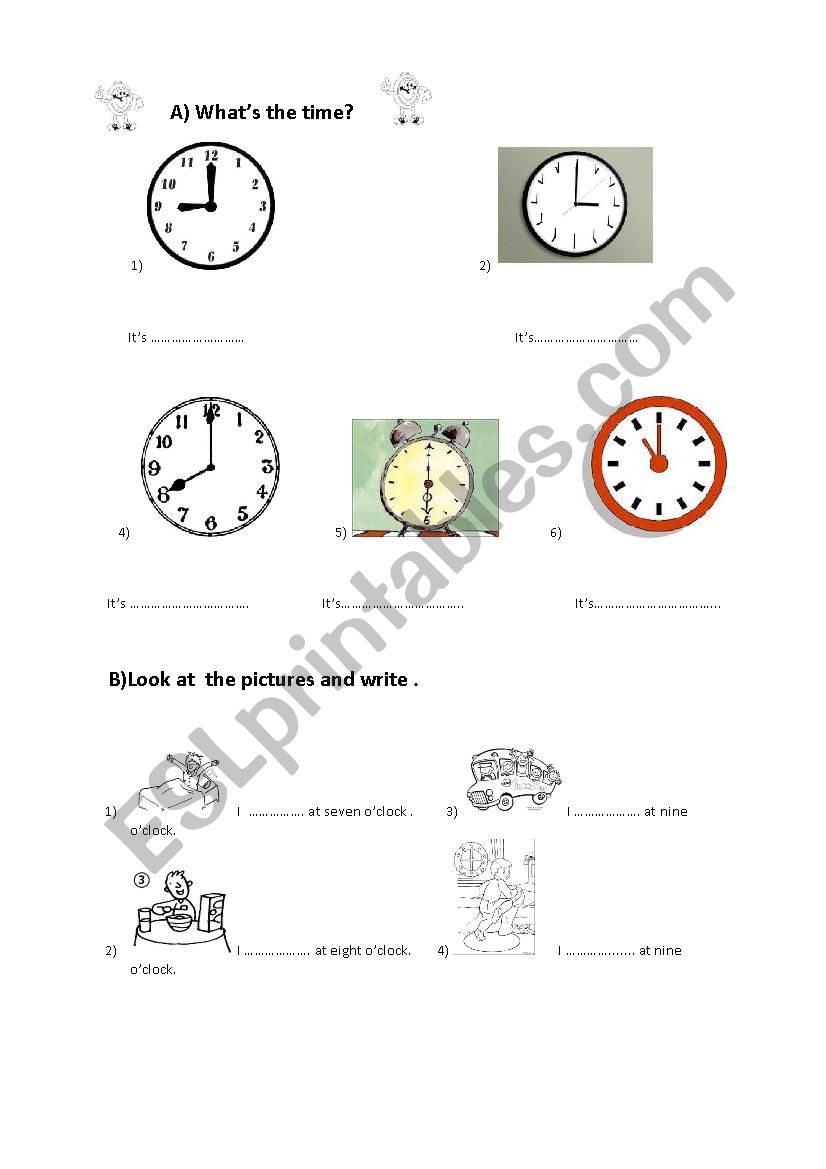 what time is it? worksheet